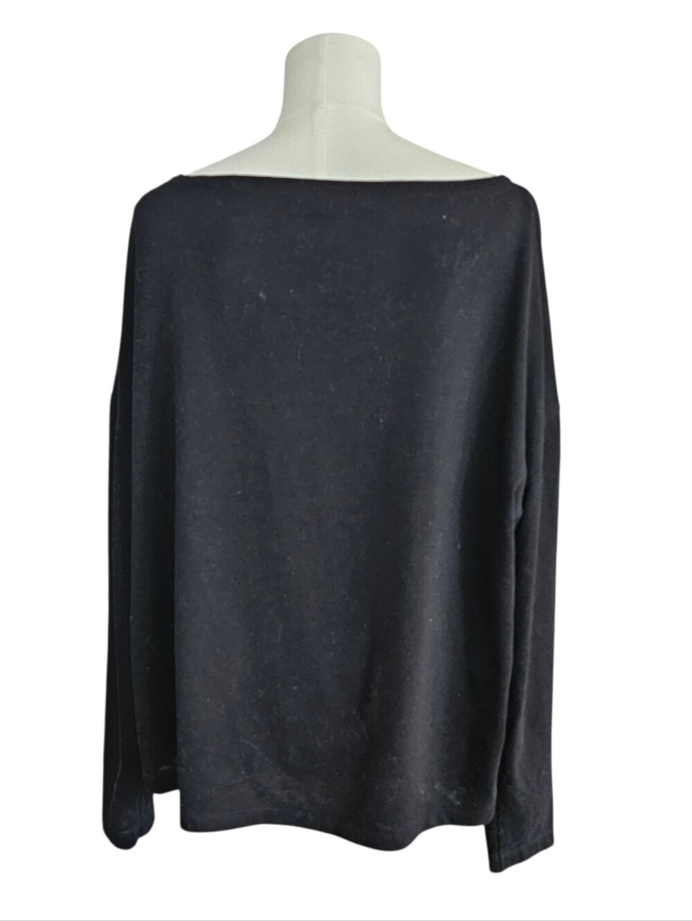 AllSaints Black Rita Tee Long Sleeve Crew Neck Top Size S - Picture 3 of 7